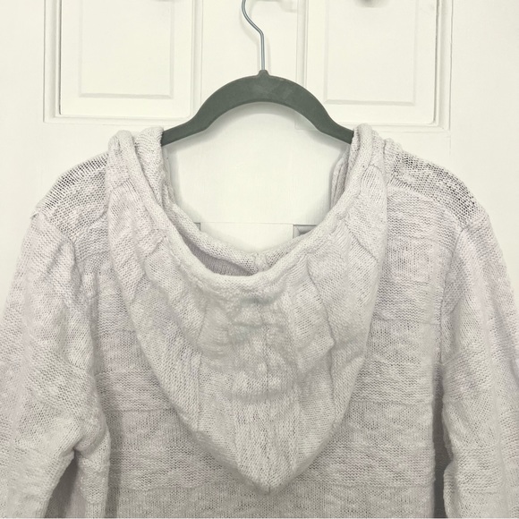 Faded Glory Cotton Hoodie Pullover Sweatshirt Drug Rug woven textured sweater - Picture 6 of 8